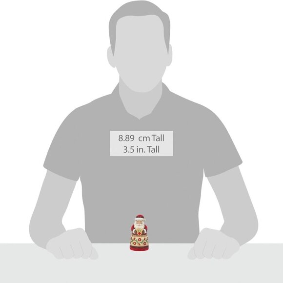 Enesco Jim Shore Heartwood Creek Four Seasons Mini Santa Holding Heart Figurine - Picture 5 of 5